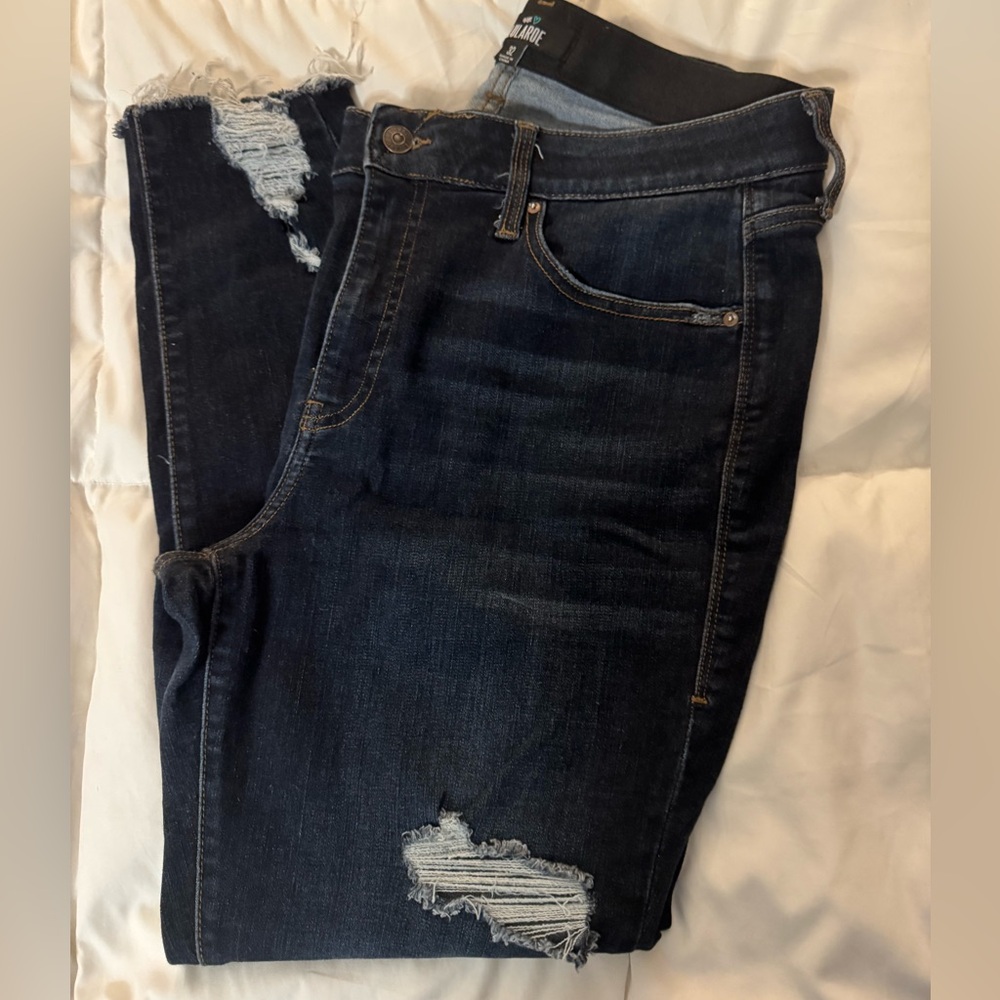 LuLaRoe Dark Blue Distressed Skinny Jeans